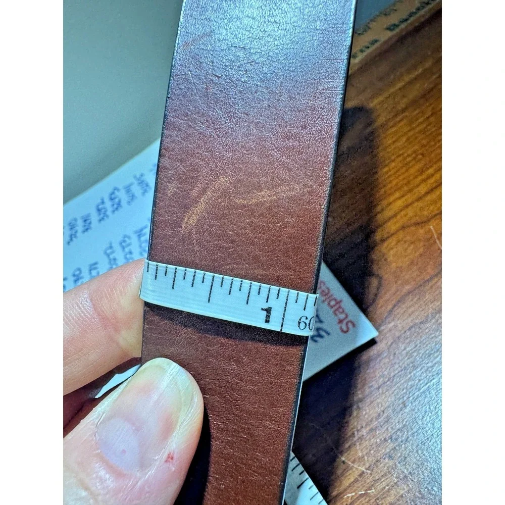 Vintage Orvis Cognac Full Grain Leather Equestrian Hoof Pick Belt 38 Brass USA